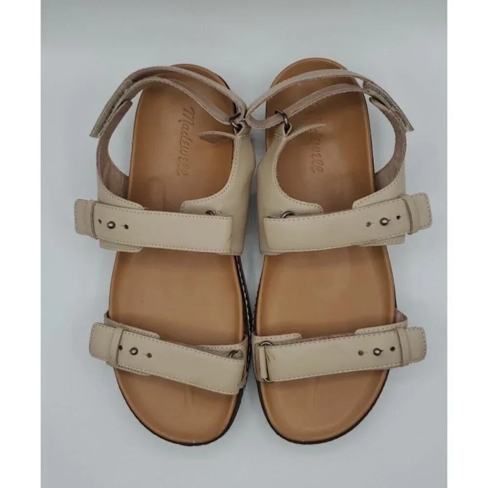 Madewell The Leilah Sandals Platform Chunky Dried Flax Color Womens Size 9